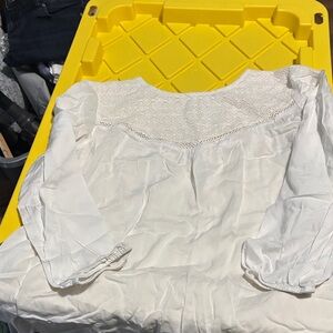 Elegant Soft  White Lace Women's Top